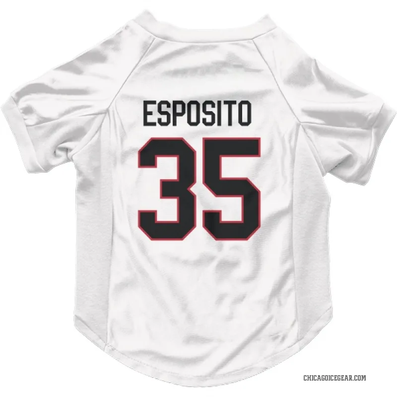 Tony Esposito  White Chicago Blackhawks  Cat & Dog Pet Jersey