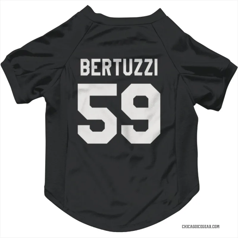 Tyler Bertuzzi  Black White Chicago Blackhawks  Cat & Dog Pet Jersey