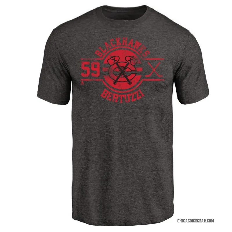 Tyler Bertuzzi Men's Black Chicago Blackhawks Insignia T-Shirt -