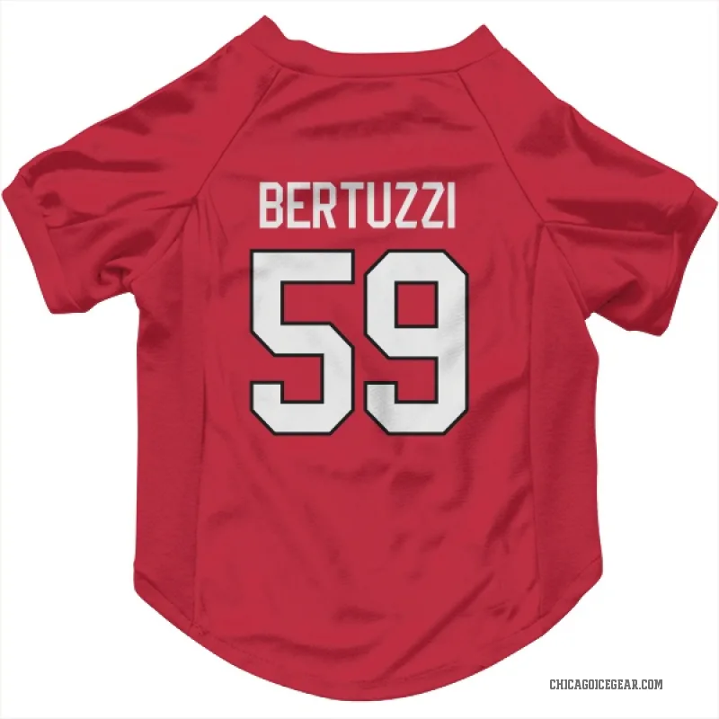 Tyler Bertuzzi  Red Chicago Blackhawks  Cat & Dog Pet Jersey