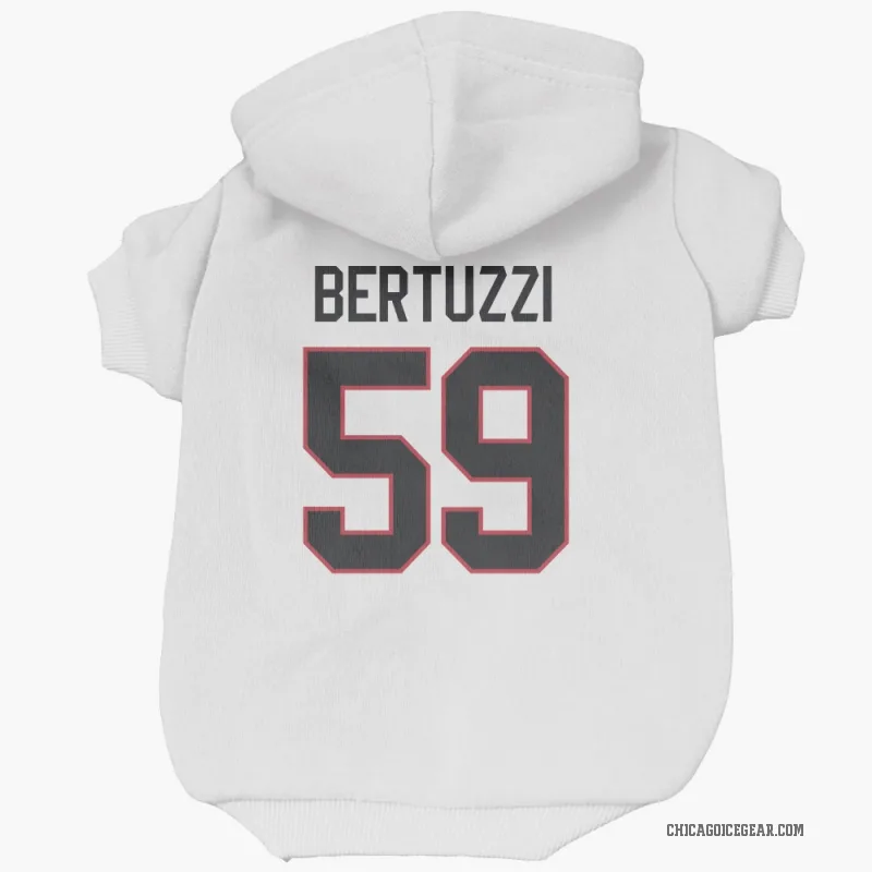 Tyler Bertuzzi  White Chicago Blackhawks  Cat & Dog Pet Hoodie