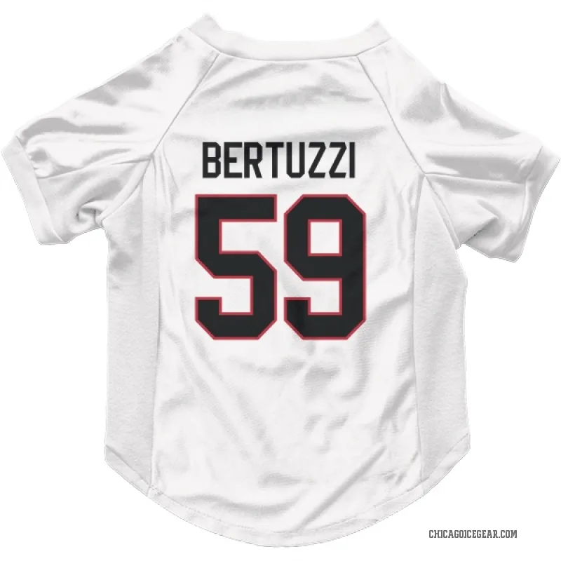 Tyler Bertuzzi  White Chicago Blackhawks  Cat & Dog Pet Jersey