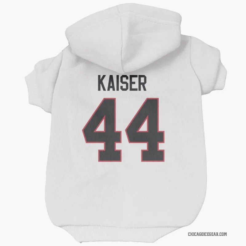 Wyatt Kaiser  White Chicago Blackhawks  Cat & Dog Pet Hoodie
