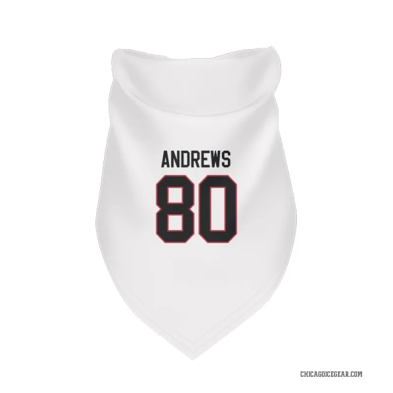 Zach Andrews  White Chicago Blackhawks  Cat & Dog Pet Bandana